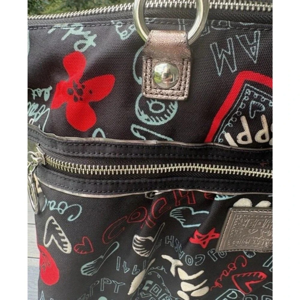 Coach Poppy G1020-16052 Large Glam Tote W Graffiti Print Tote READ